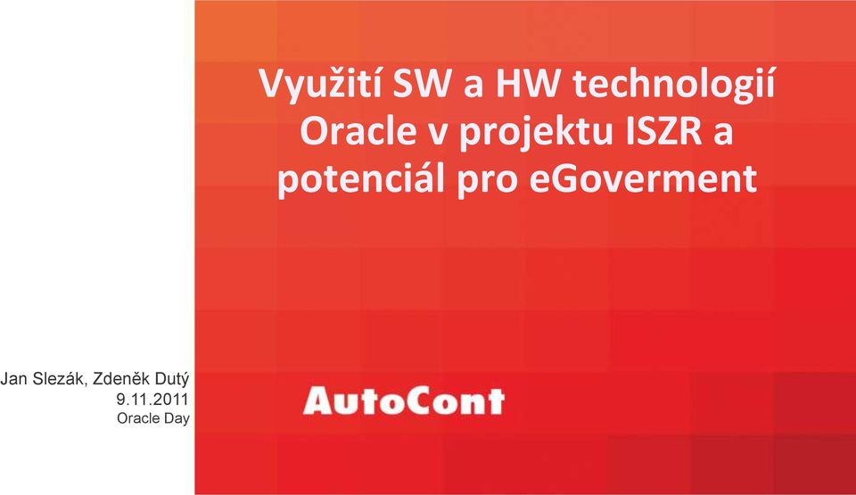 HW technologií Oracle v