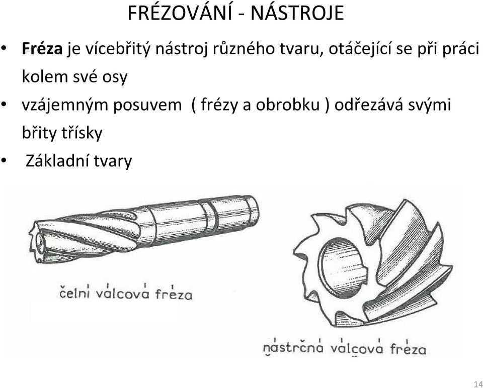 své osy vzájemným posuvem ( frézy a obrobku