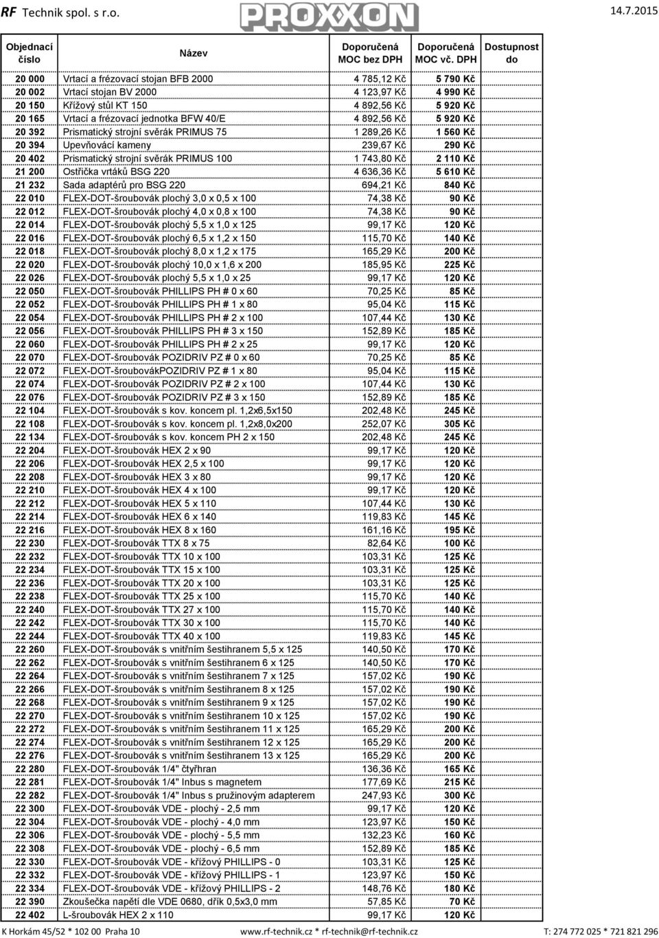 frézovací jednotka BFW 40/E 4 892,56 Kč 5 920 Kč 20 392 Prismatický strojní svěrák PRIMUS 75 1 289,26 Kč 1 560 Kč 20 394 Upevňovácí kameny 239,67 Kč 290 Kč 20 402 Prismatický strojní svěrák PRIMUS