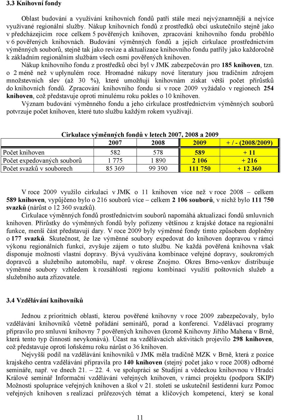 Budování výměnných fondů a jejich cirkulace prostřednictvím výměnných souborů, stejně tak jako revize a aktualizace knihovního fondu patřily jako každoročně k základním regionálním službám všech osmi