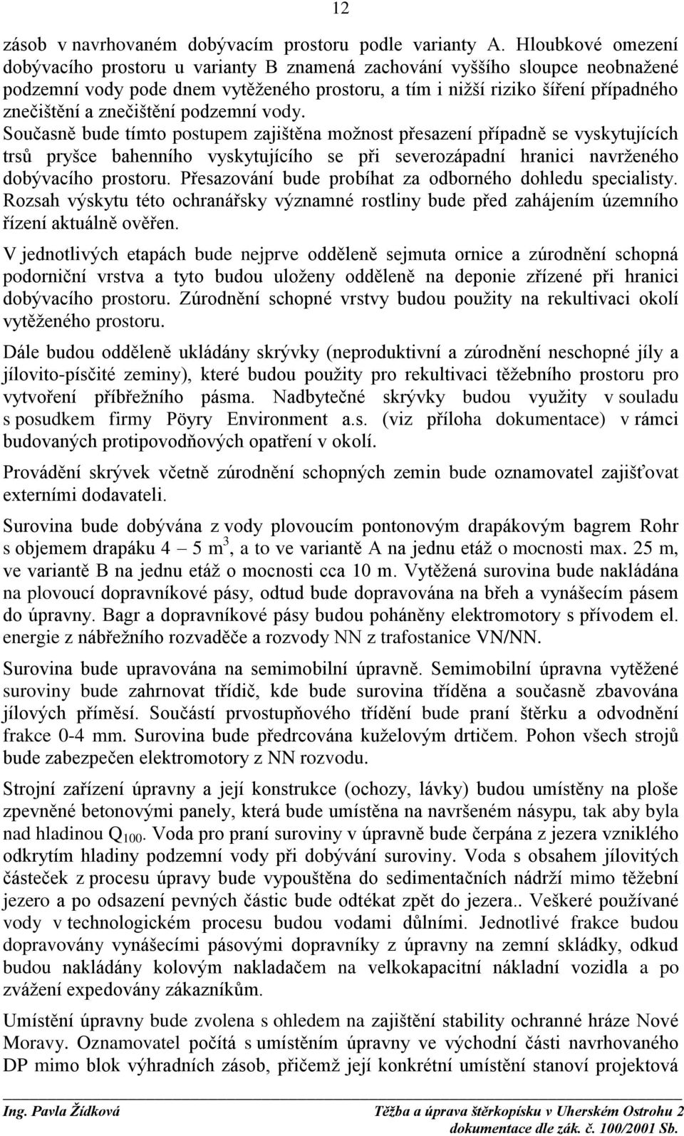 znečištění podzemní vody.