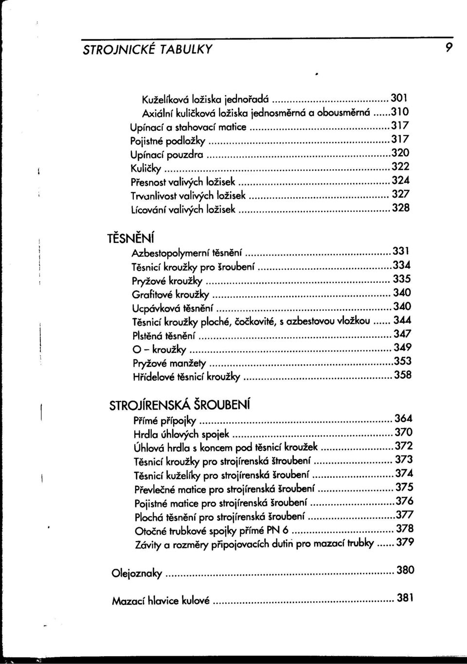 Azbestopolymerní tesnení 331 Tesnicí kroužky pro šroubení 334 Pryžové kroužky 335 Grafitové kroužky 340 Ucpávková tesnení 340 Tesnicí kroužky ploché čočkovité s azbestovou vložkou 3M Plstenáte~není