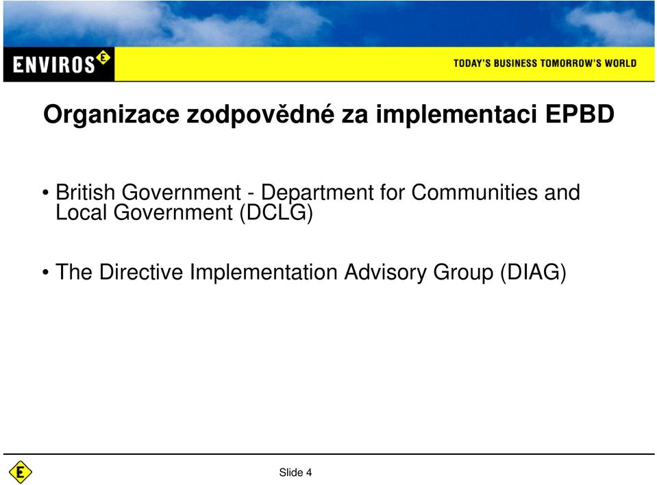 Communities and Local Government (DCLG) The