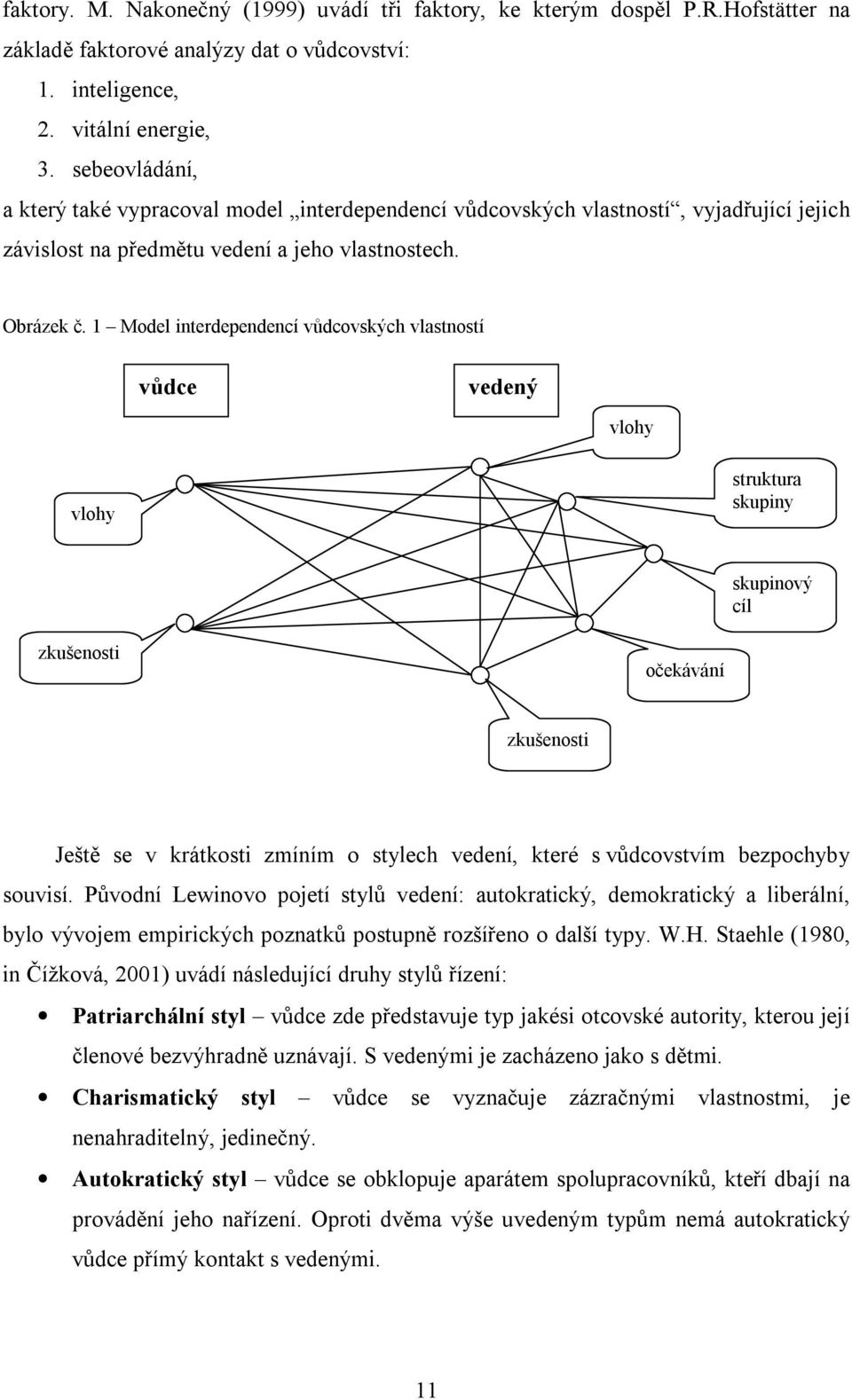 1 Model interdependencí vůdcovských vlastností vůdce vedený vlohy vlohy struktura skupiny skupinový cíl zkušenosti očekávání zkušenosti Ještě se v krátkosti zmíním o stylech vedení, které s