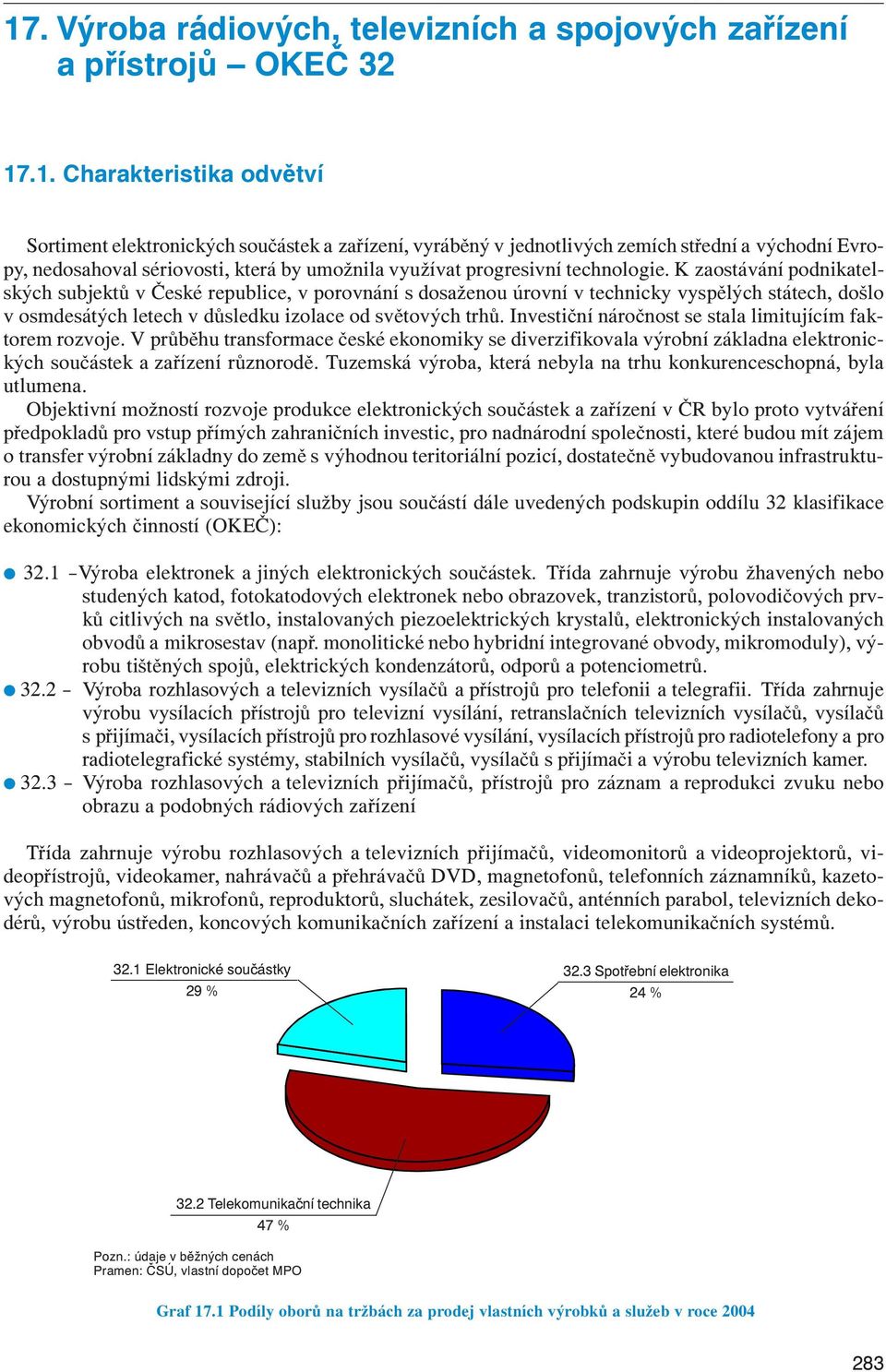 .1. Charakteristika odvětví Sortiment elektronických součástek a zařízení, vyráběný v jednotlivých zemích střední a východní Evropy, nedosahoval sériovosti, která by umožnila využívat progresivní