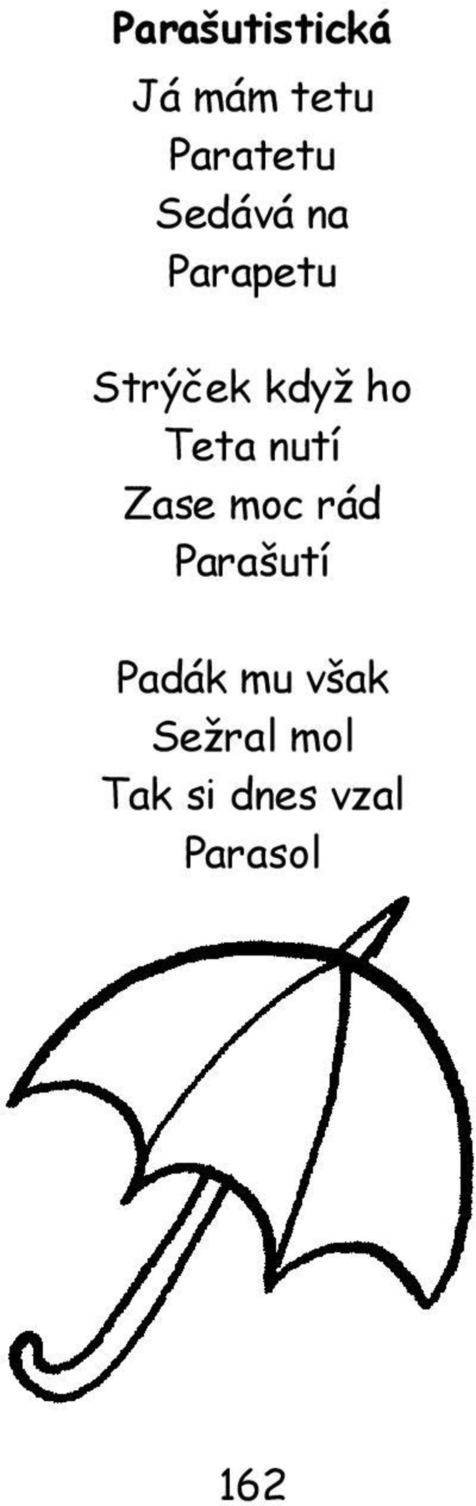 Teta nutí Zase moc rád Parašutí Padák