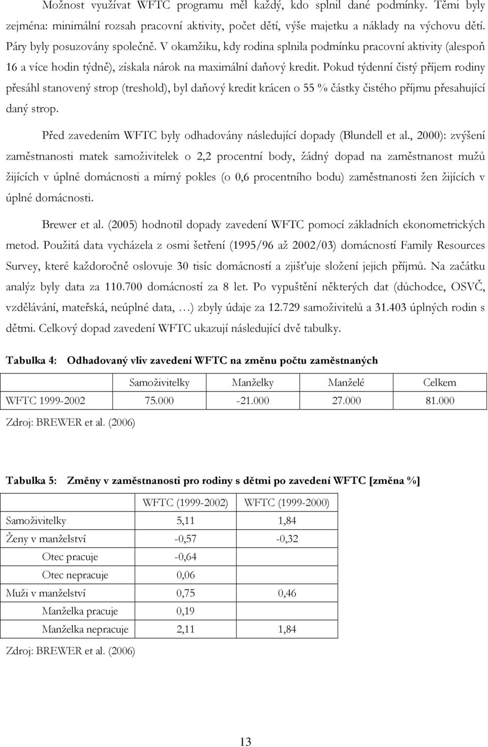 Pokud týdenní čistý příjem rodiny přesáhl stanovený strop (treshold), byl daňový kredit krácen o 55 % částky čistého příjmu přesahující daný strop.