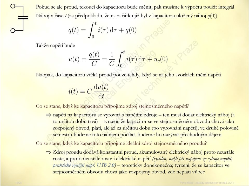 kapacitoru připojíme zdroj stejnosměrného napětí?