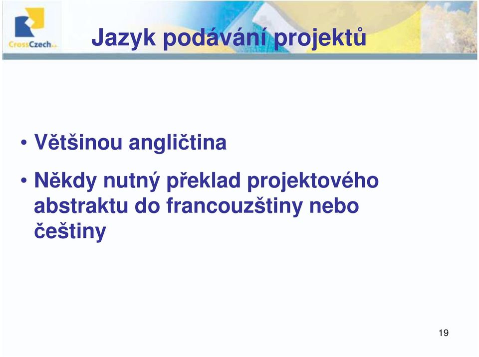 nutný překlad projektového