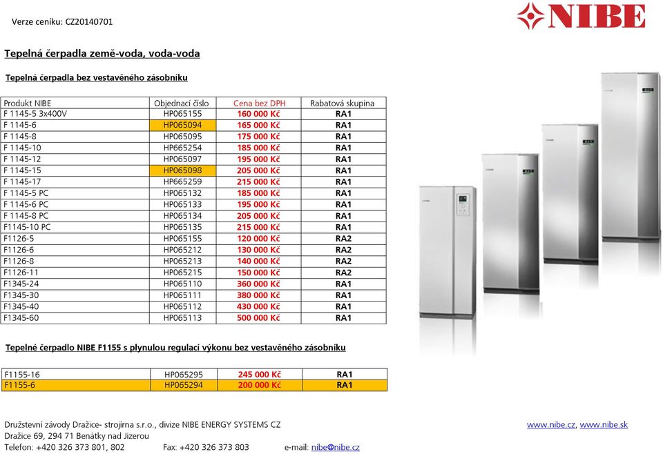 1145-8 PC HP065134 205 000 Kč RA1 F1145-10 PC HP065135 215 000 Kč RA1 F1126-5 HP065155 120 000 Kč RA2 F1126-6 HP065212 130 000 Kč RA2 F1126-8 HP065213 140 000 Kč RA2 F1126-11 HP065215 150 000 Kč RA2