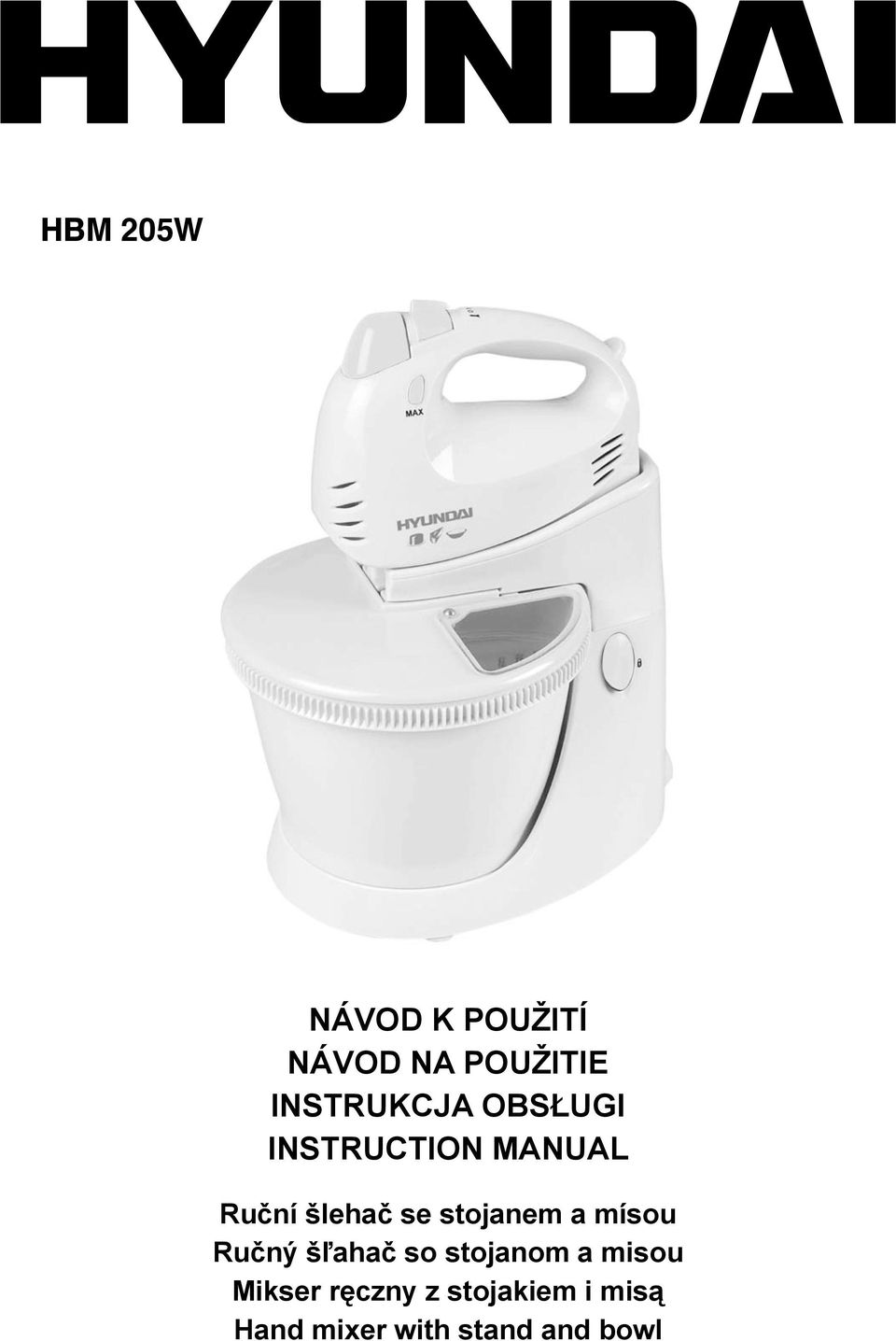 se stojanem a mísou Ručný šľahač so stojanom a misou