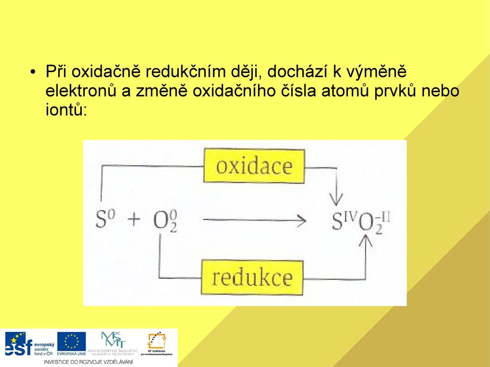 elektronů a změně