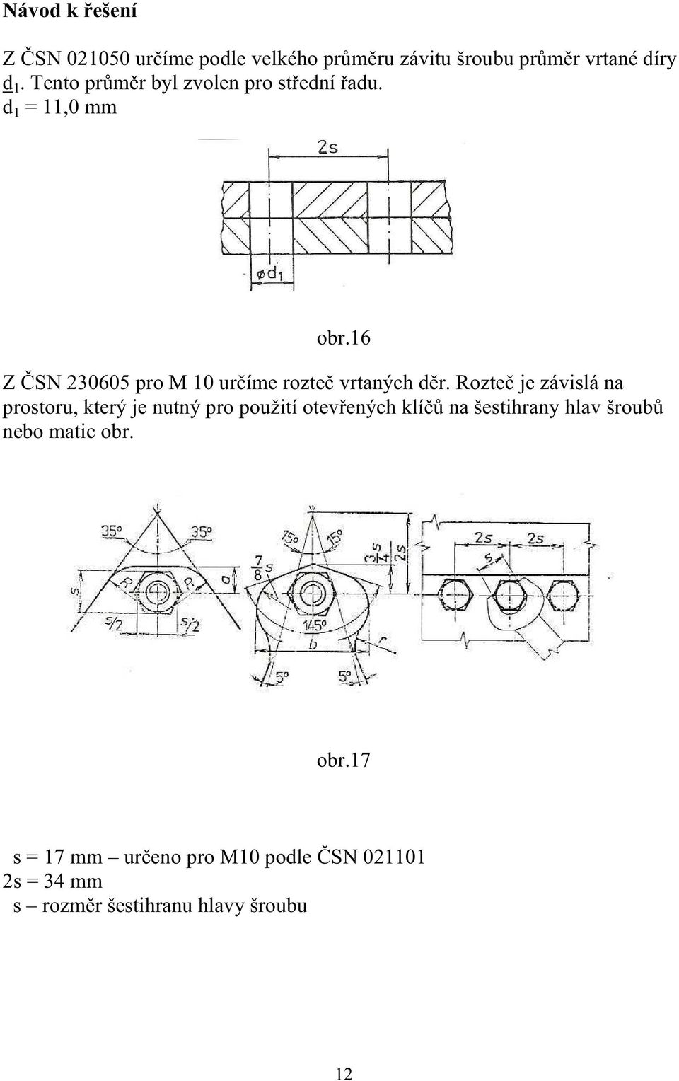 16 Z SN 230605 pro M 10 uríme rozte vrtaných dr.