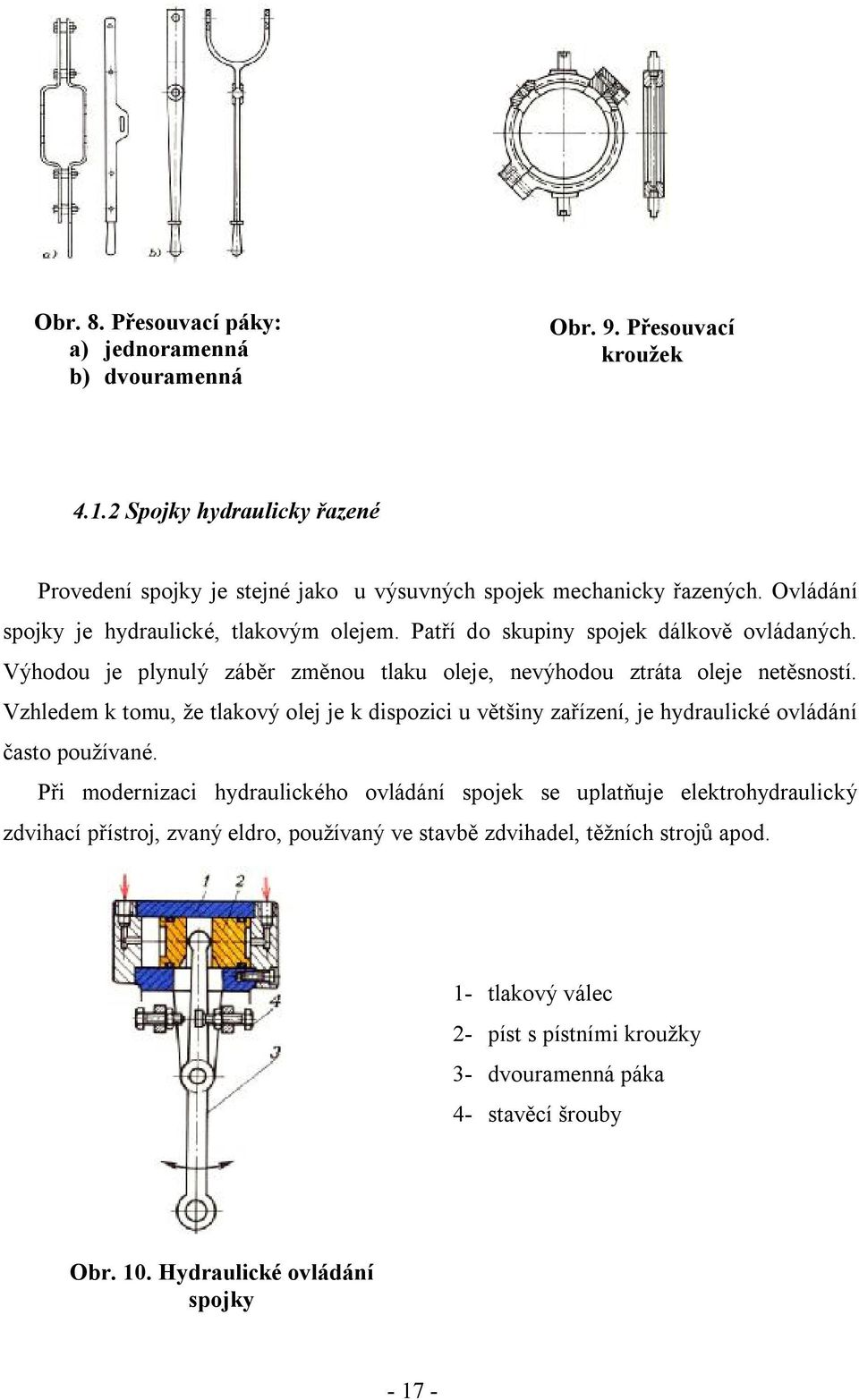 Vzhledem k tomu, že tlakový olej je k dispozici u většiny zařízení, je hydraulické ovládání často používané.