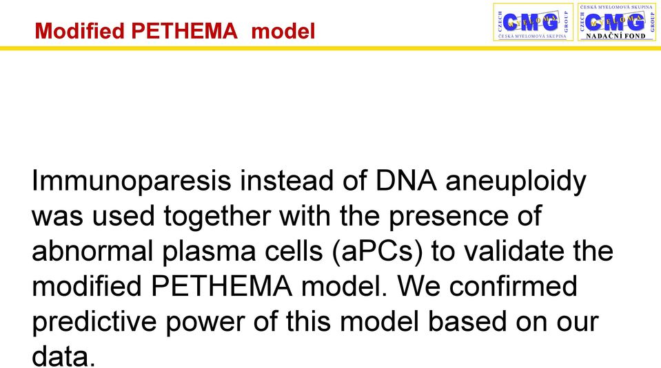 modified PETHEMA model.