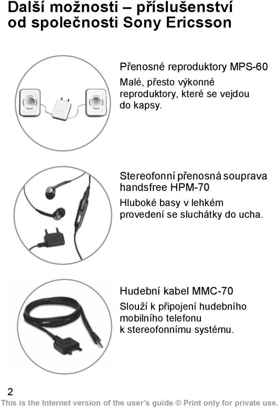 Stereofonní přenosná souprava handsfree HPM-70 Hluboké basy v lehkém provedení se