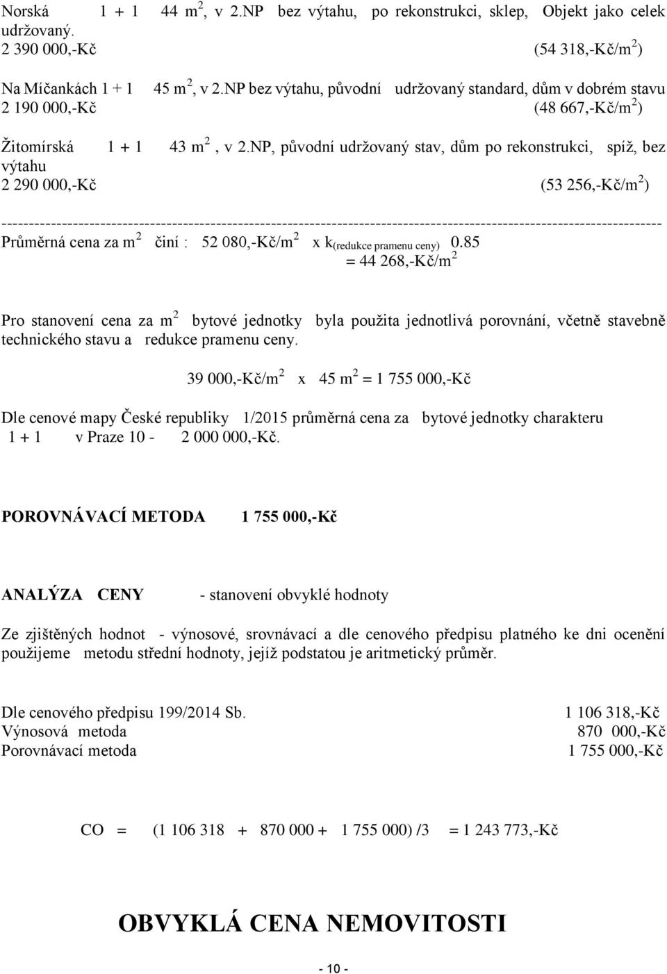 NP, původní udržovaný stav, dům po rekonstrukci, spíž, bez výtahu 2 290 000,-Kč (53 256,-Kč/m 2 )