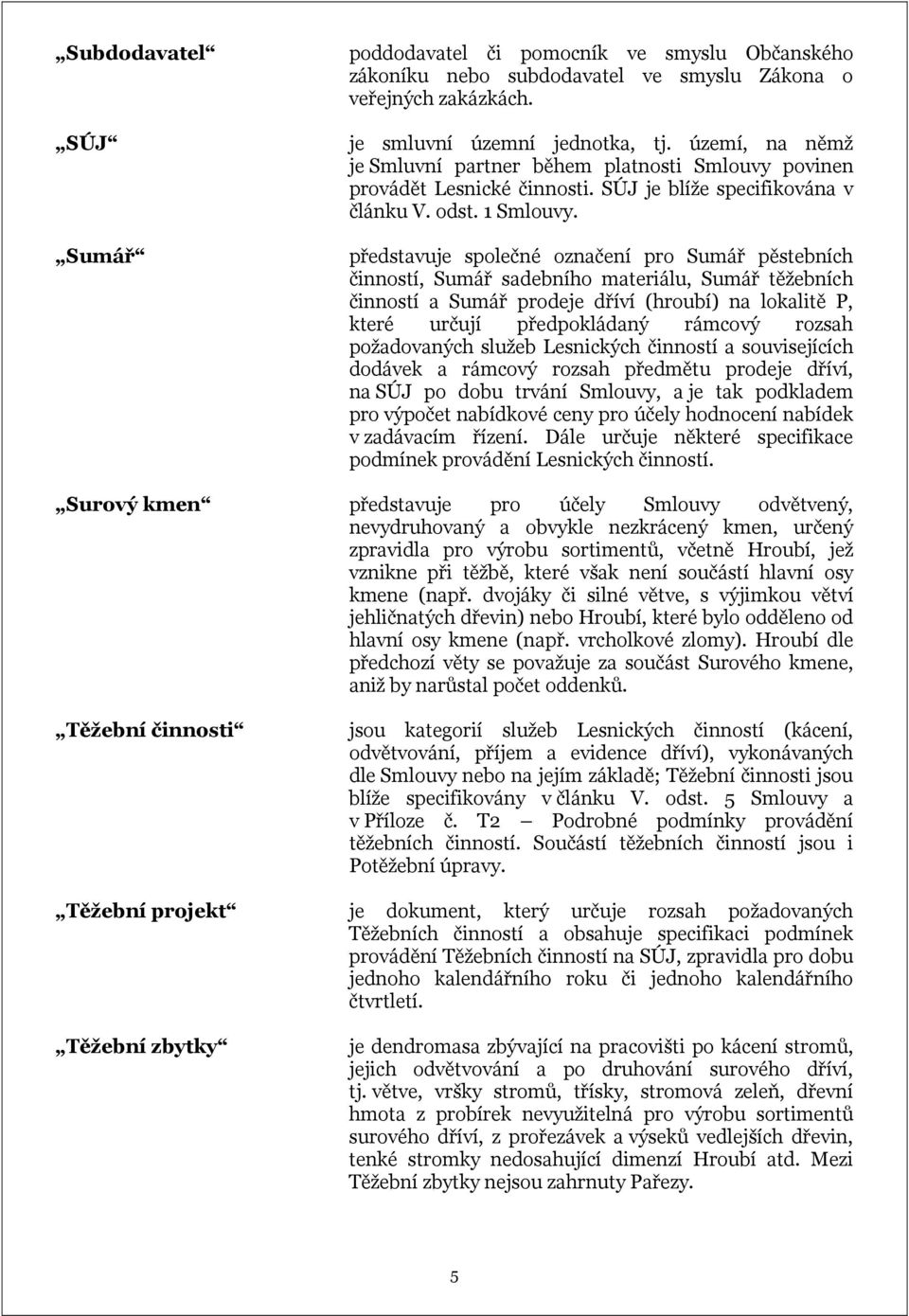 představuje společné označení pro Sumář pěstebních činností, Sumář sadebního materiálu, Sumář těžebních činností a Sumář prodeje dříví (hroubí) na lokalitě P, které určují předpokládaný rámcový