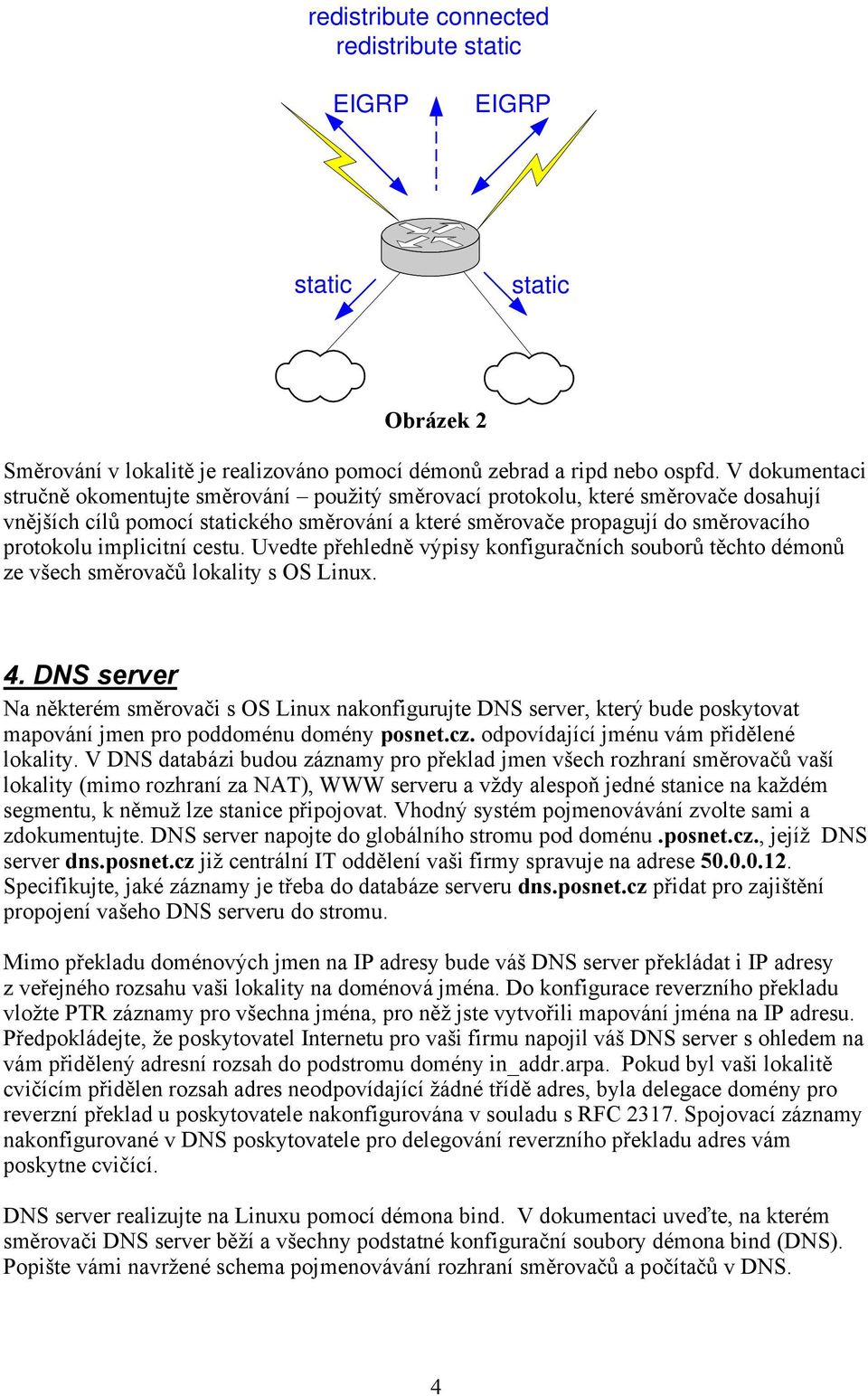 implicitní cestu. Uvedte přehledně výpisy konfiguračních souborů těchto démonů ze všech směrovačů lokality s OS Linux. 4.