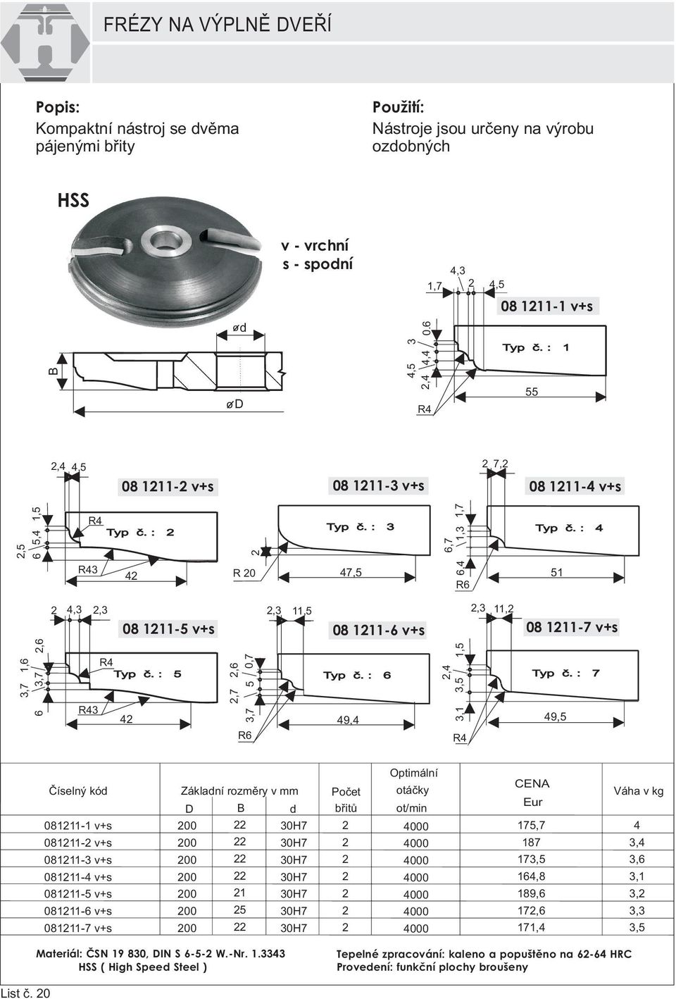 : Typ è. : R 7, 1 R6 0,7,7,6,7 R6, 11, Typ è. : 6 6,7 6, 1,, 1,7 1,,,1 R, 11, 0 11-7 v+s Typ è.