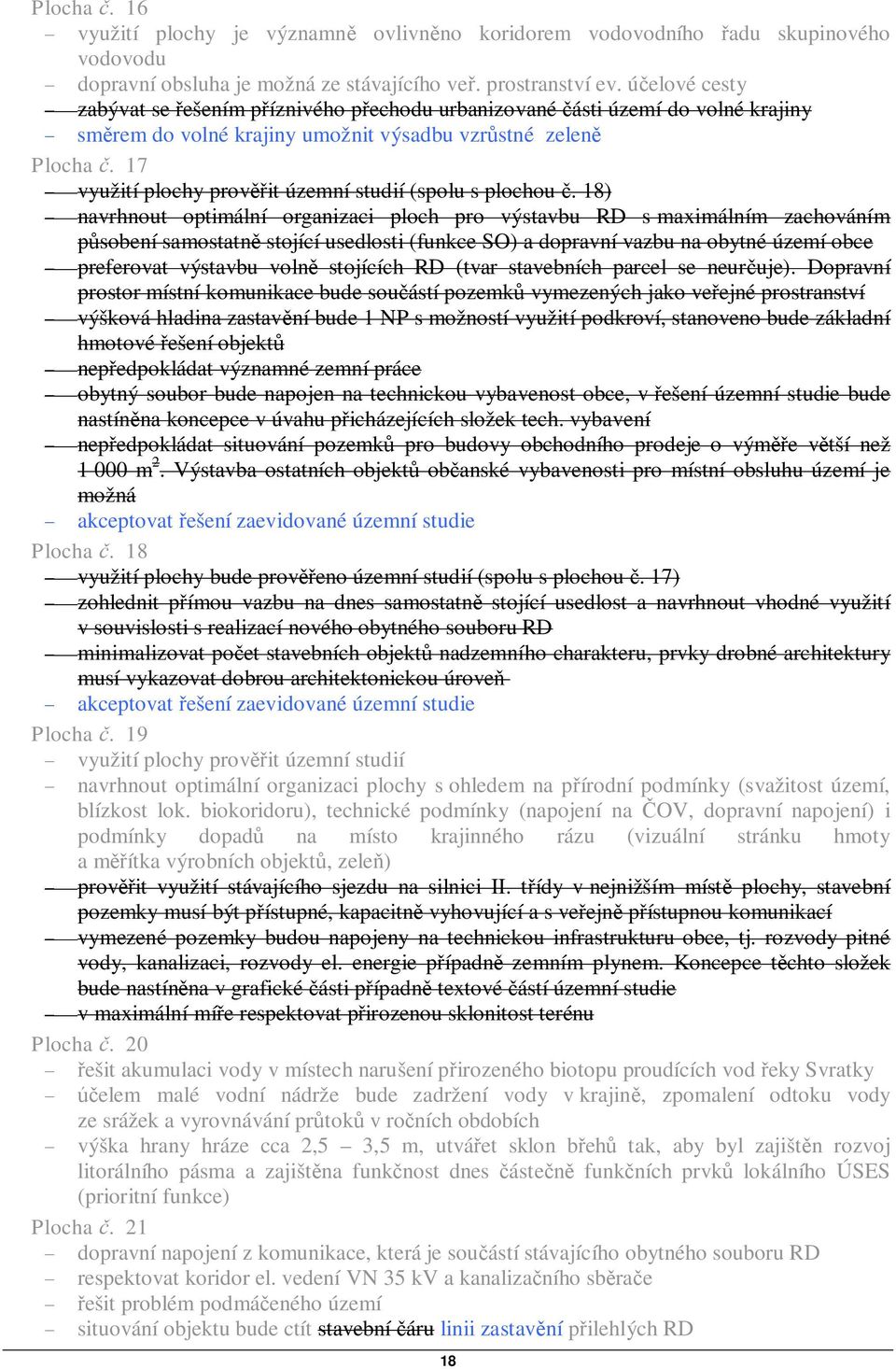 17 využití plochy provit územní studií (spolu s plochou.