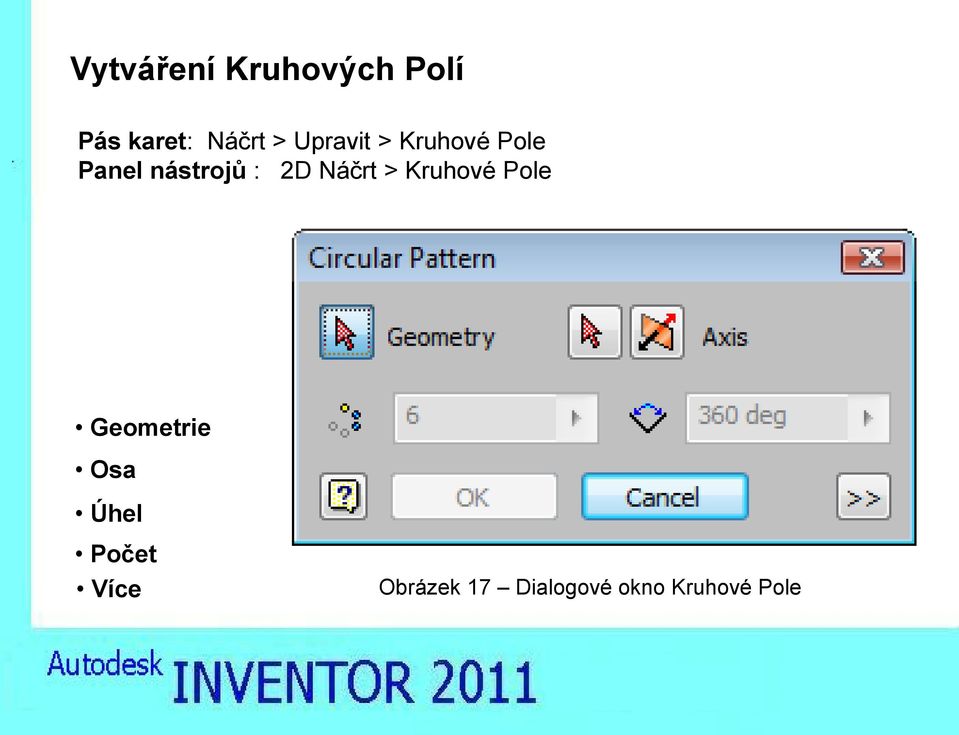 Náčrt > Kruhové Pole Geometrie Osa Úhel