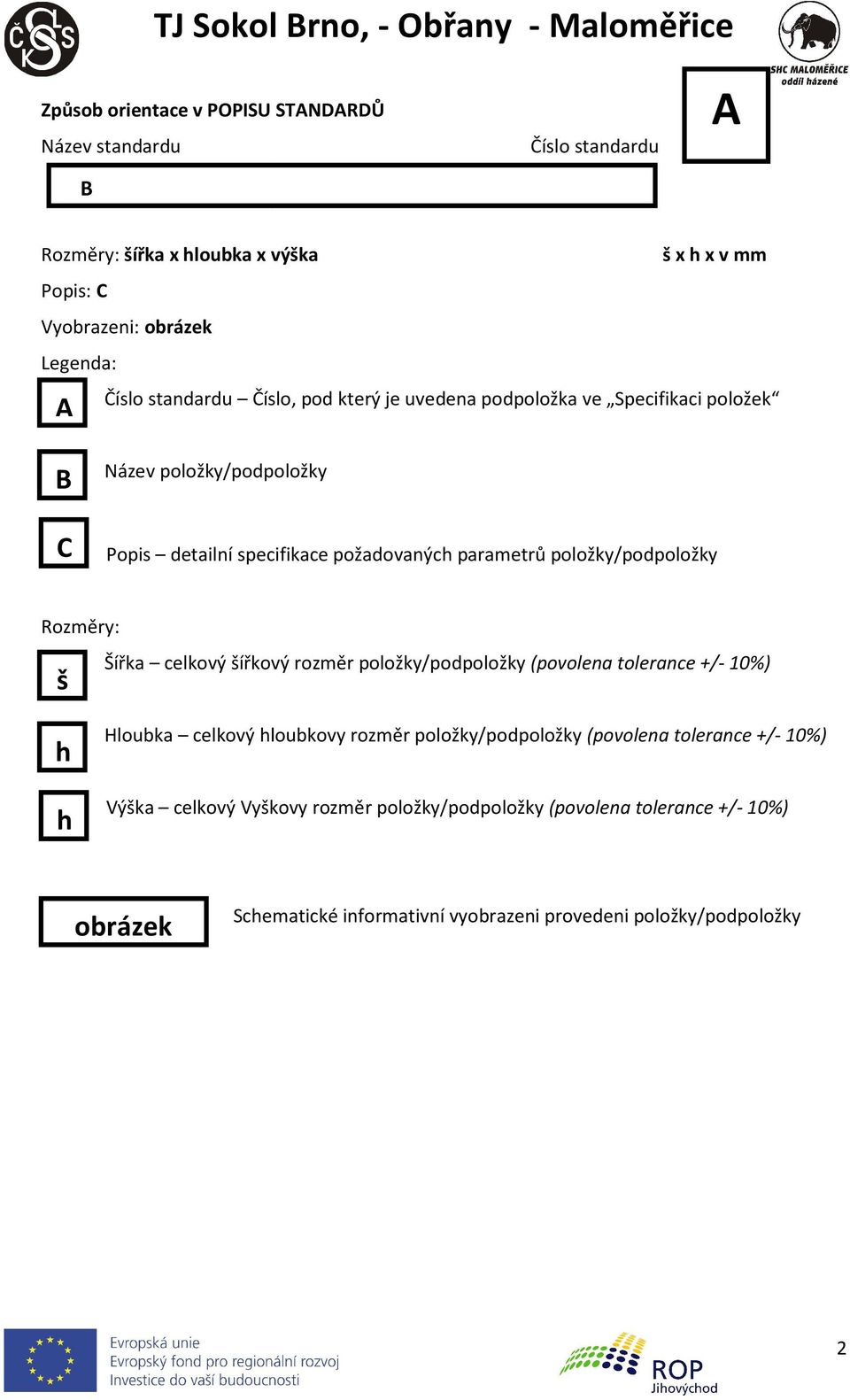 šířkový rozměr položky/podpoložky (povolena tolerance +/- 10%) h h Hloubka celkový hloubkovy rozměr položky/podpoložky (povolena tolerance +/- 10%)