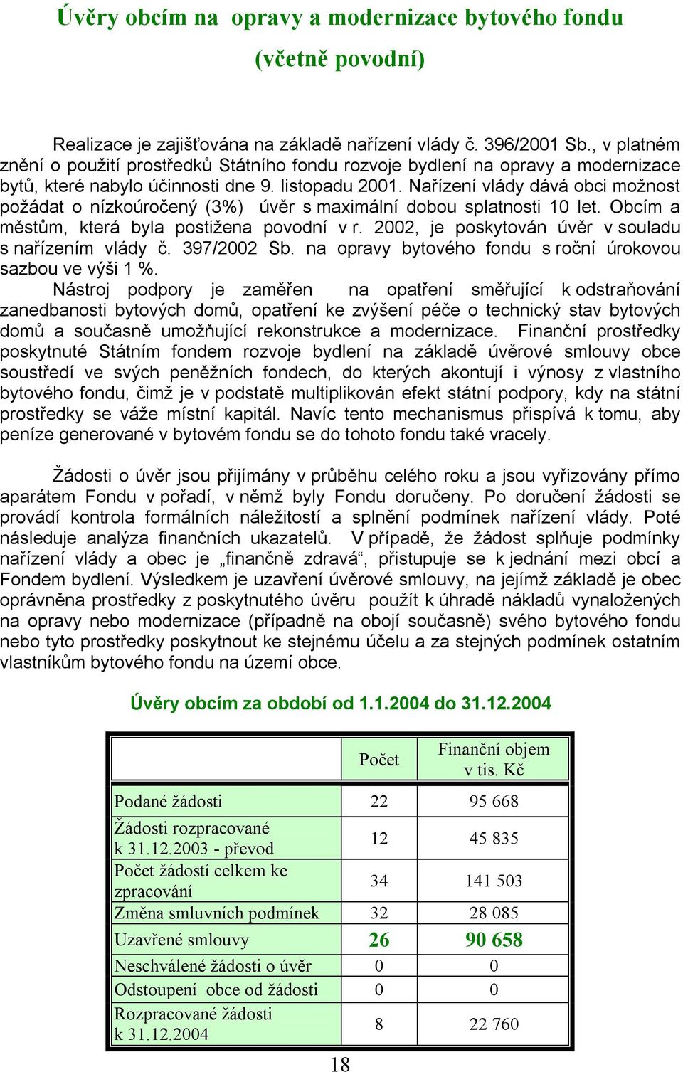 Nařízení vlády dává obci možnost požádat o nízkoúročený (3%) úvěr s maximální dobou splatnosti 10 let. Obcím a městům, která byla postižena povodní v r.