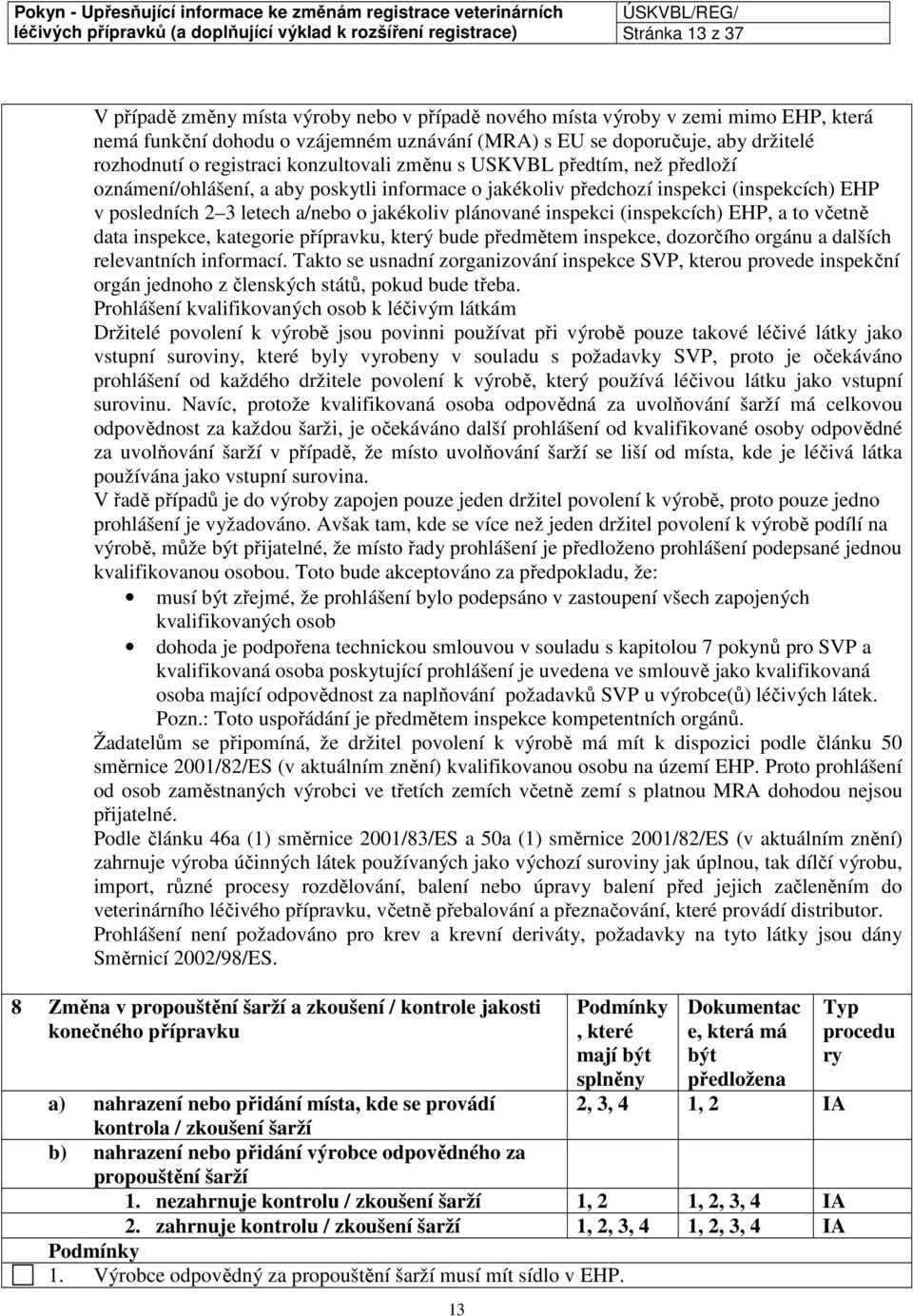 (inspekcích) EHP v posledních 2 3 letech a/nebo o jakékoliv plánované inspekci (inspekcích) EHP, a to včetně data inspekce, kategorie přípravku, který bude předmětem inspekce, dozorčího orgánu a