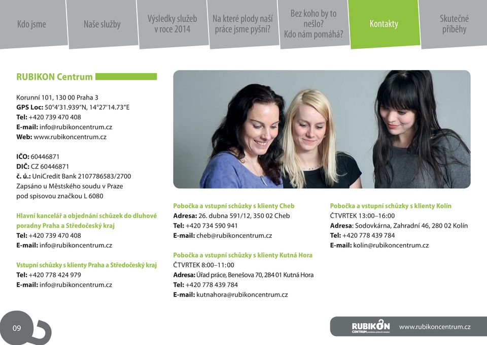 e-mail: info@rubikoncentrum.cz Vstupní schůzky s klienty Praha a Středočeský kraj tel: +420 778 424 979 e-mail: info@rubikoncentrum.cz Pobočka a vstupní schůzky s klienty Cheb Adresa: 26.