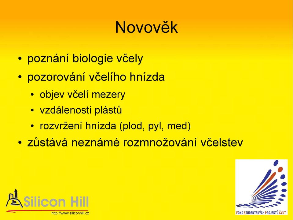 vzdálenosti plástů rozvržení hnízda