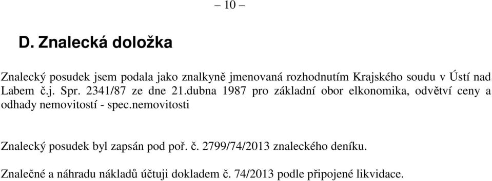 dubna 1987 pro základní obor elkonomika, odvětví ceny a odhady nemovitostí - spec.