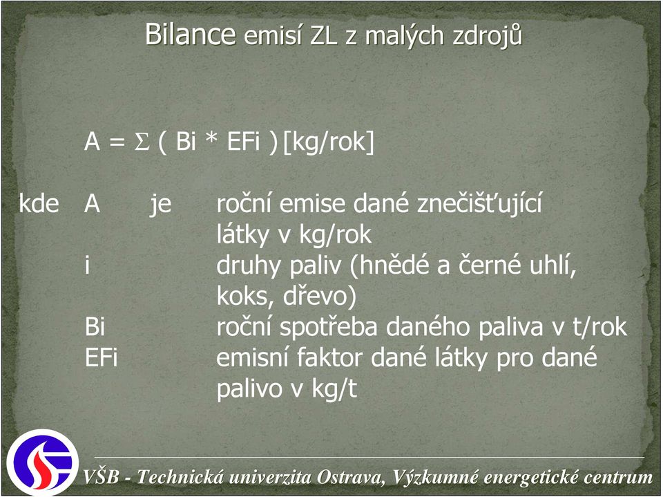 paliv (hnědé a černé uhlí, koks, dřevo) Bi roční spotřeba