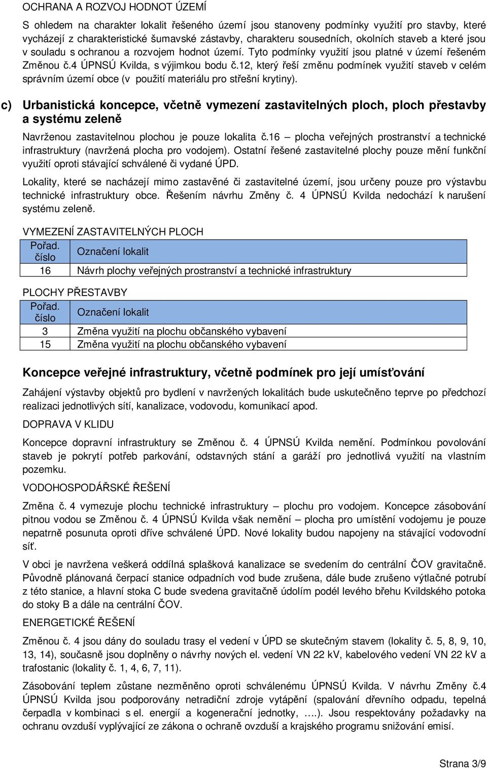 12, který řeší změnu podmínek využití staveb v celém správním území obce (v použití materiálu pro střešní krytiny).