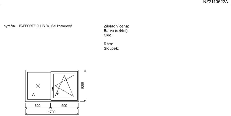 ultra_čern 95/84 6 komor, středové těsnění bočnic bílý, d=17, hl=22, 1ks 9 588, Kč 26, Kč -2 876, Kč *7, * TOPALM 9 6: Jednodílné okno +