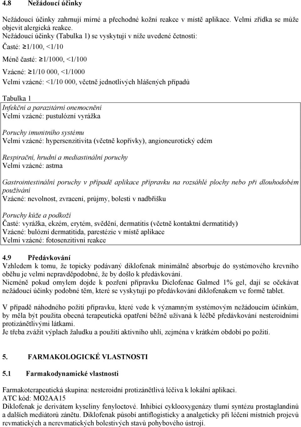 případů Tabulka 1 Infekční a parazitární onemocnění Velmi vzácné: pustulózní vyrážka Poruchy imunitního systému Velmi vzácné: hypersenzitivita (včetně kopřivky), angioneurotický edém Respirační,