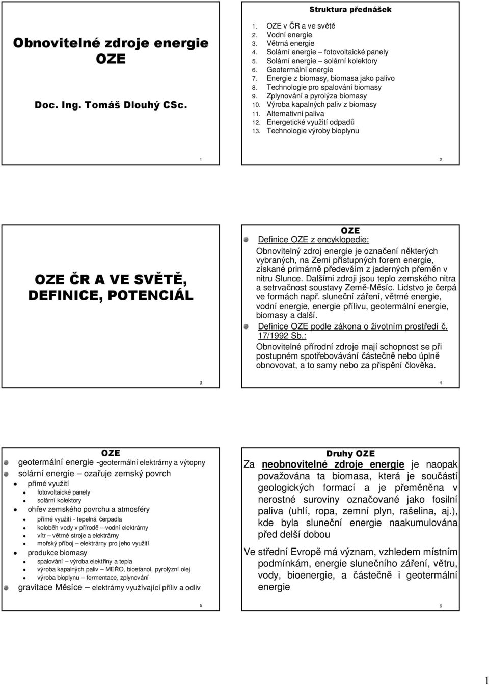 Výroba kapalných paliv z biomasy 11. Alternativní paliva 12. Energetické využití odpadů 13.