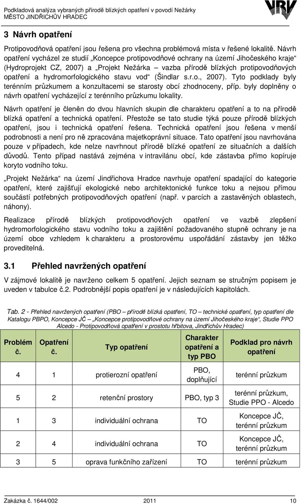 hydromorfologického stavu vod (Šindlar s.r.o., 2007). Tyto podklady byly terénním průzkumem a konzultacemi se starosty obcí zhodnoceny, příp.