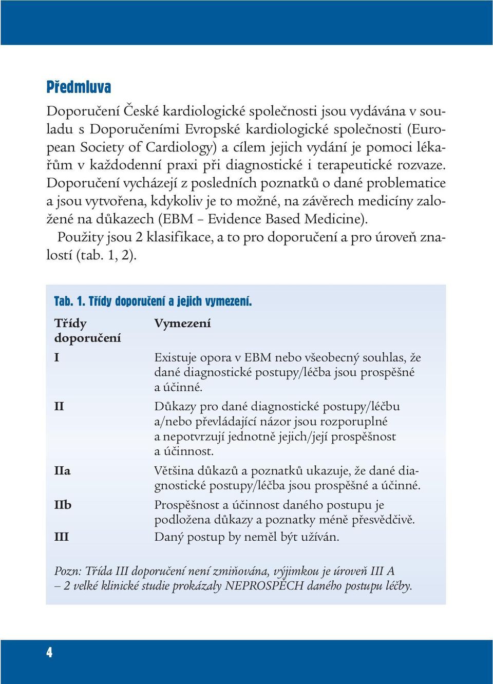 Doporučení vycházejí z posledních poznatků o dané problematice a jsou vytvořena, kdykoliv je to možné, na závěrech medicíny založené na důkazech (EBM Evidence Based Medicine).