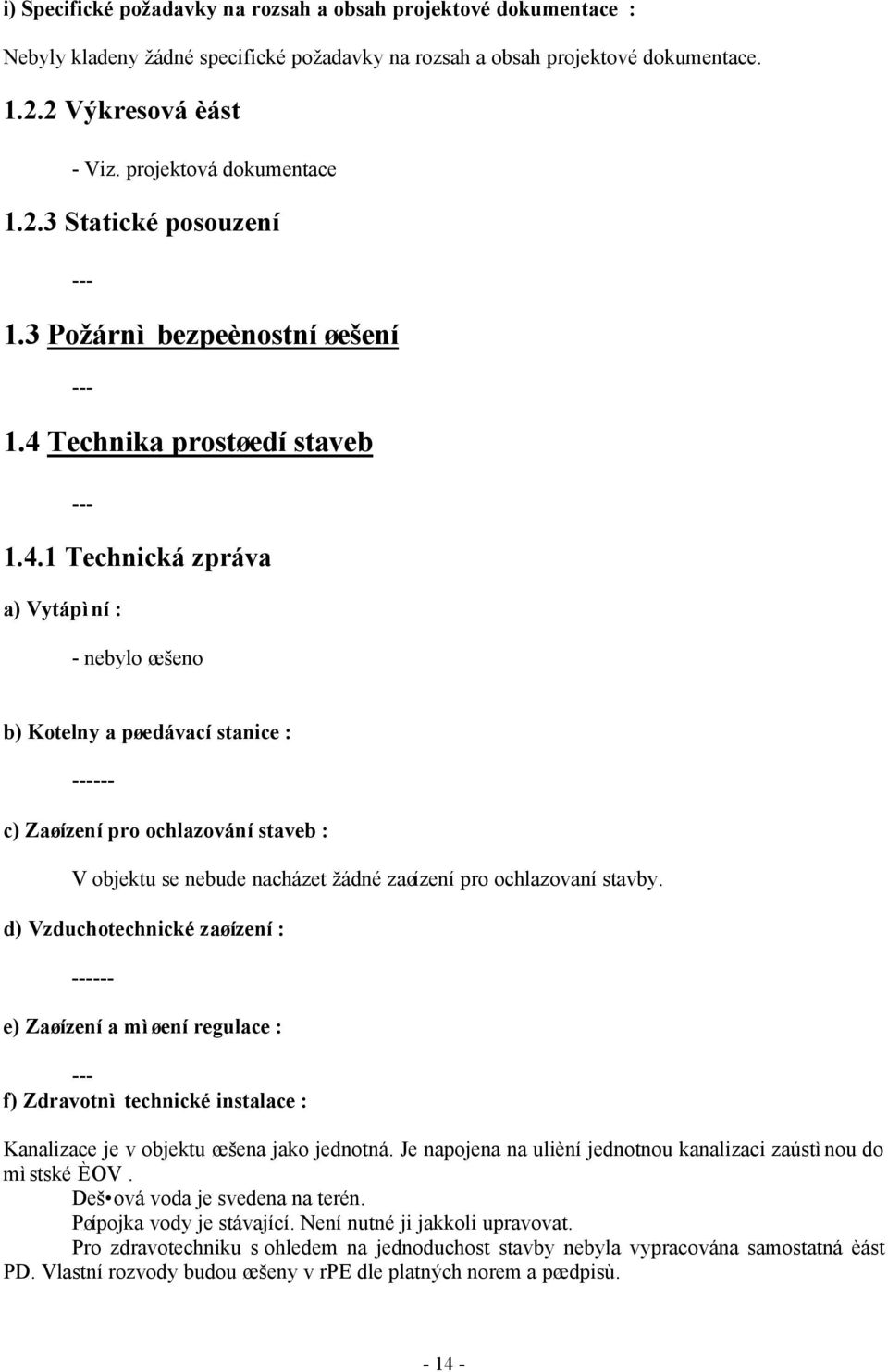 Technika prostøedí staveb 1.4.