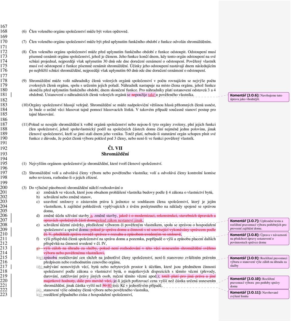 (8) Člen voleného orgánu společenství může před uplynutím funkčního období z funkce odstoupit. Odstoupení musí písemně oznámit orgánu společenství, jehož je členem.