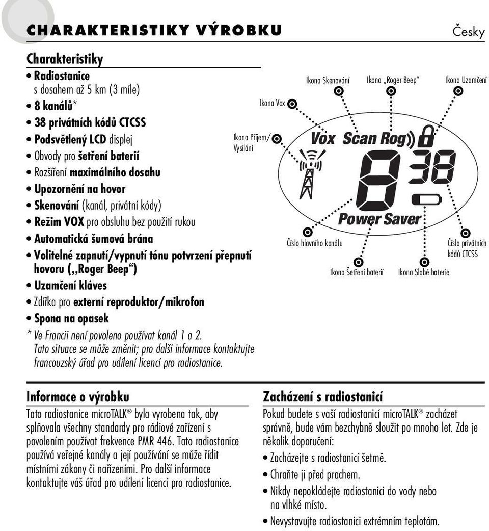 Radiostanice Model MT 550 ČESKY. Zdířka pro externí reproduktor/mikrofon.  Anténa. Tlačítka OVLÁDÁNÍ HLASITOSTI. Tlačítko UZAMČENÍ - PDF Stažení zdarma