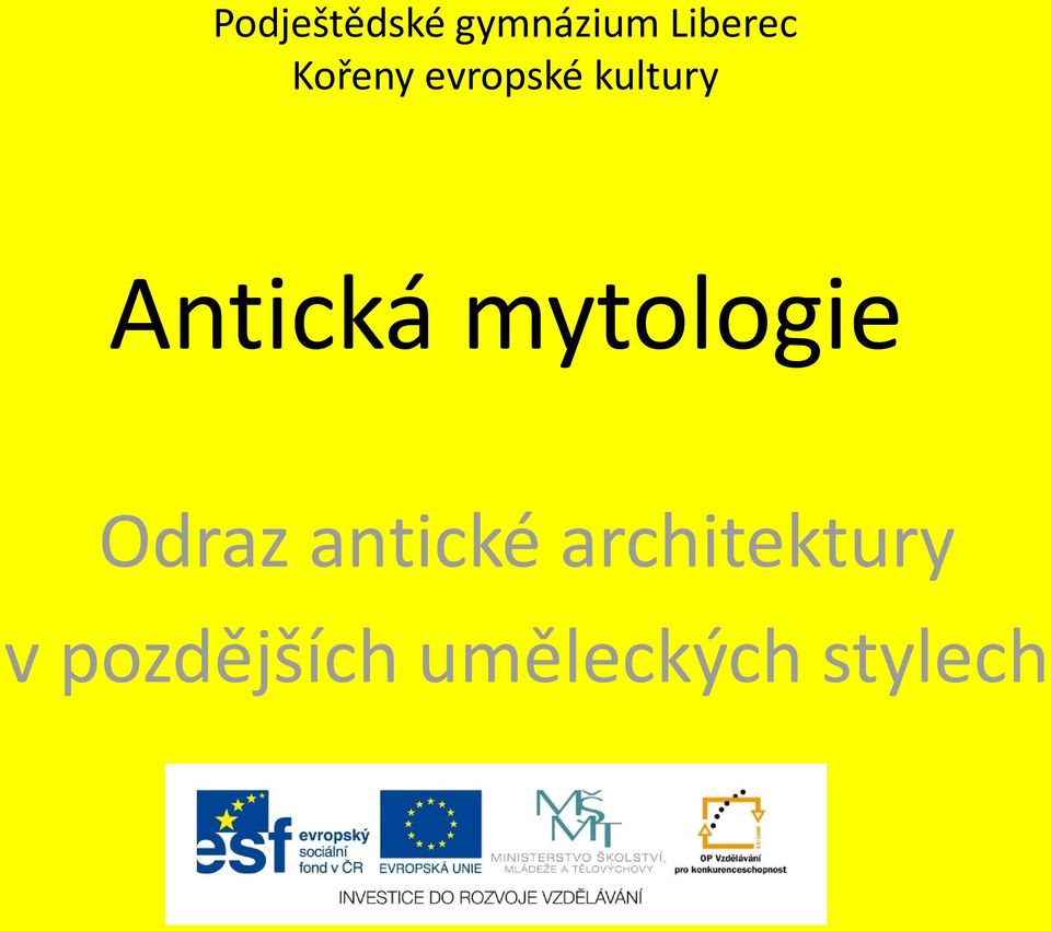 mytologie Odraz antické