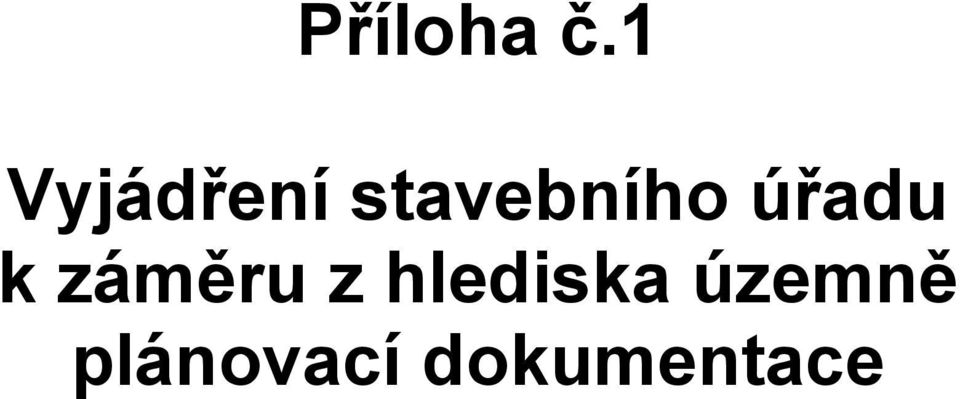 stavebního úřadu k