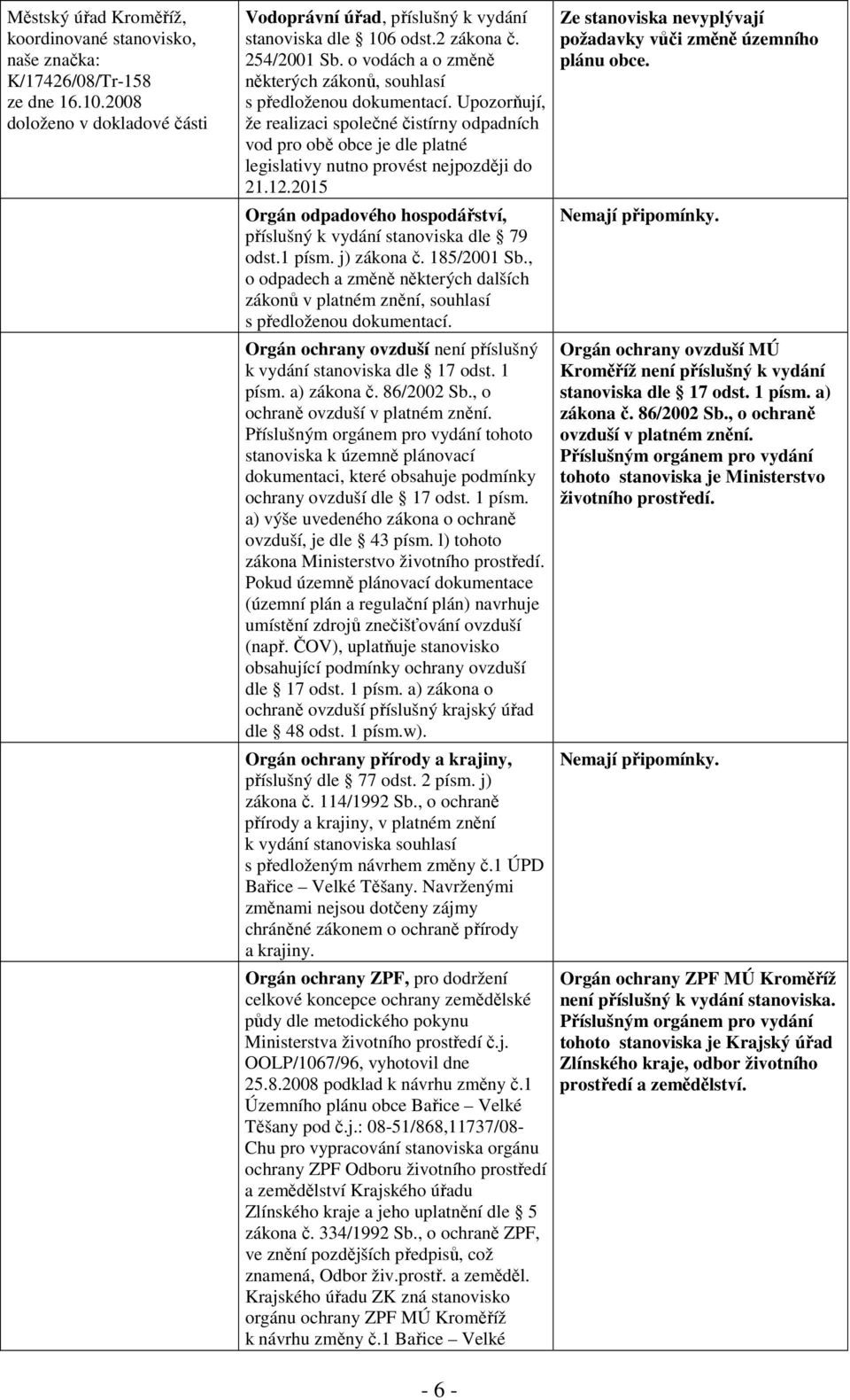 Upozorňují, že realizaci společné čistírny odpadních vod pro obě obce je dle platné legislativy nutno provést nejpozději do 21.12.