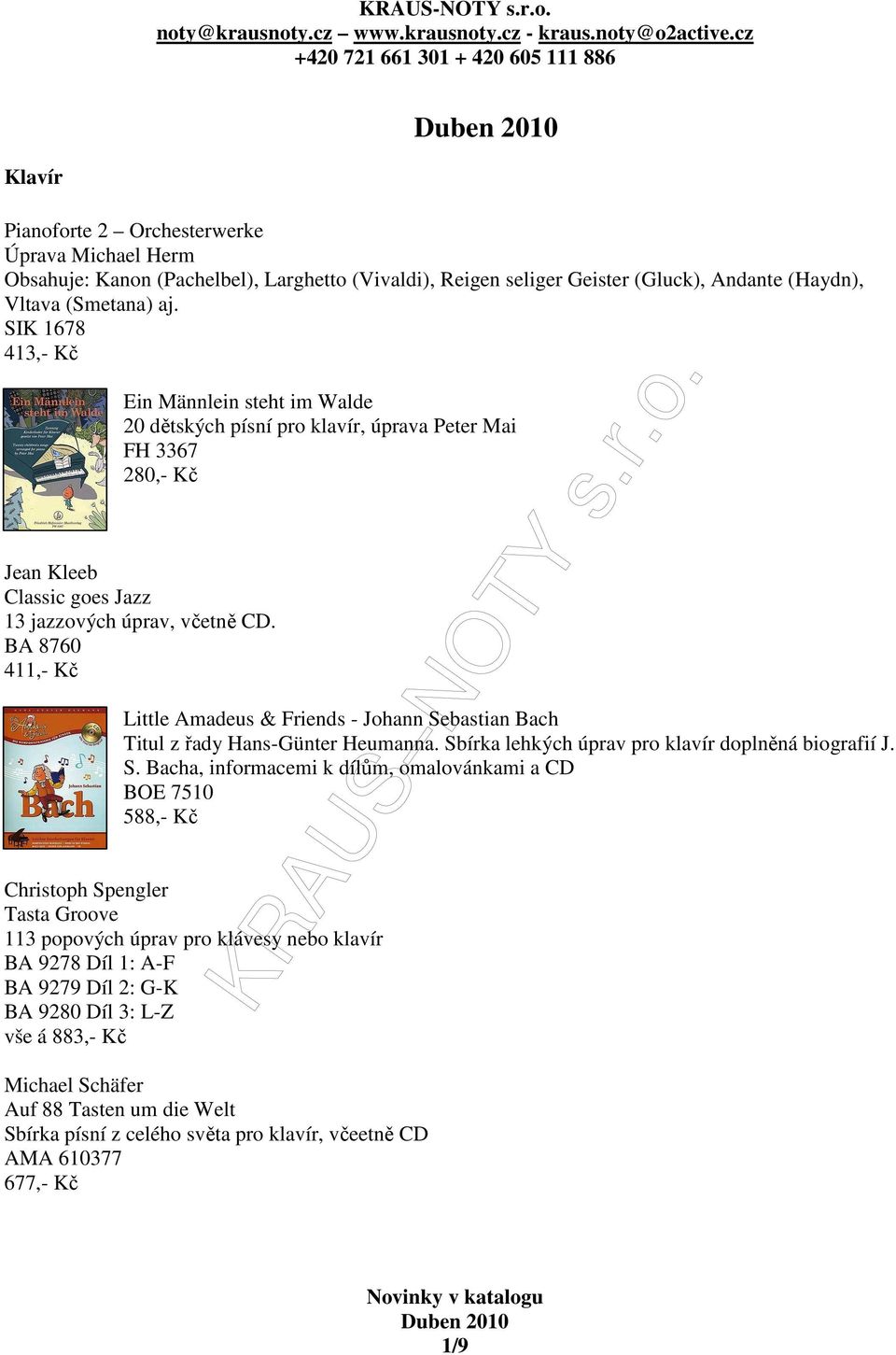 BA 8760 411,- Kč Little Amadeus & Friends - Johann Se