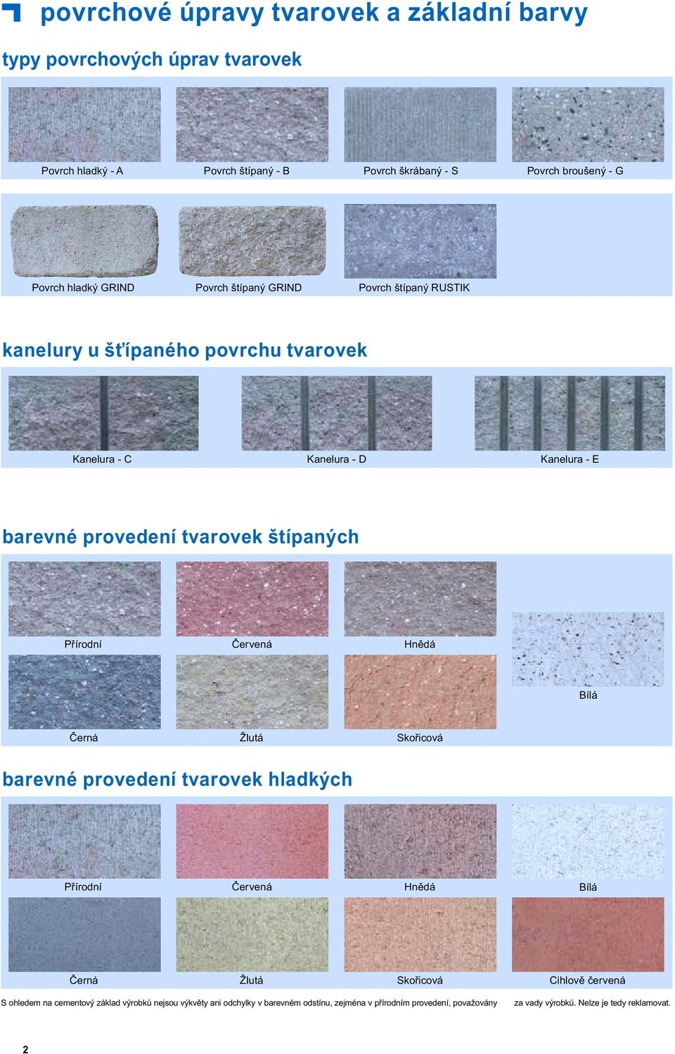 štípaných Přírodní Červená Hnědá Bílá Černá Žlutá Skořicová barevné provedení tvarovek hladkých Přírodní Červená Hnědá Bílá Černá Žlutá Skořicová Cihlově červená