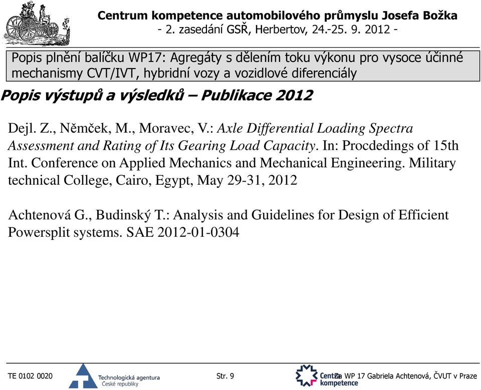 Conference on Applied Mechanics and Mechanical Engineering.