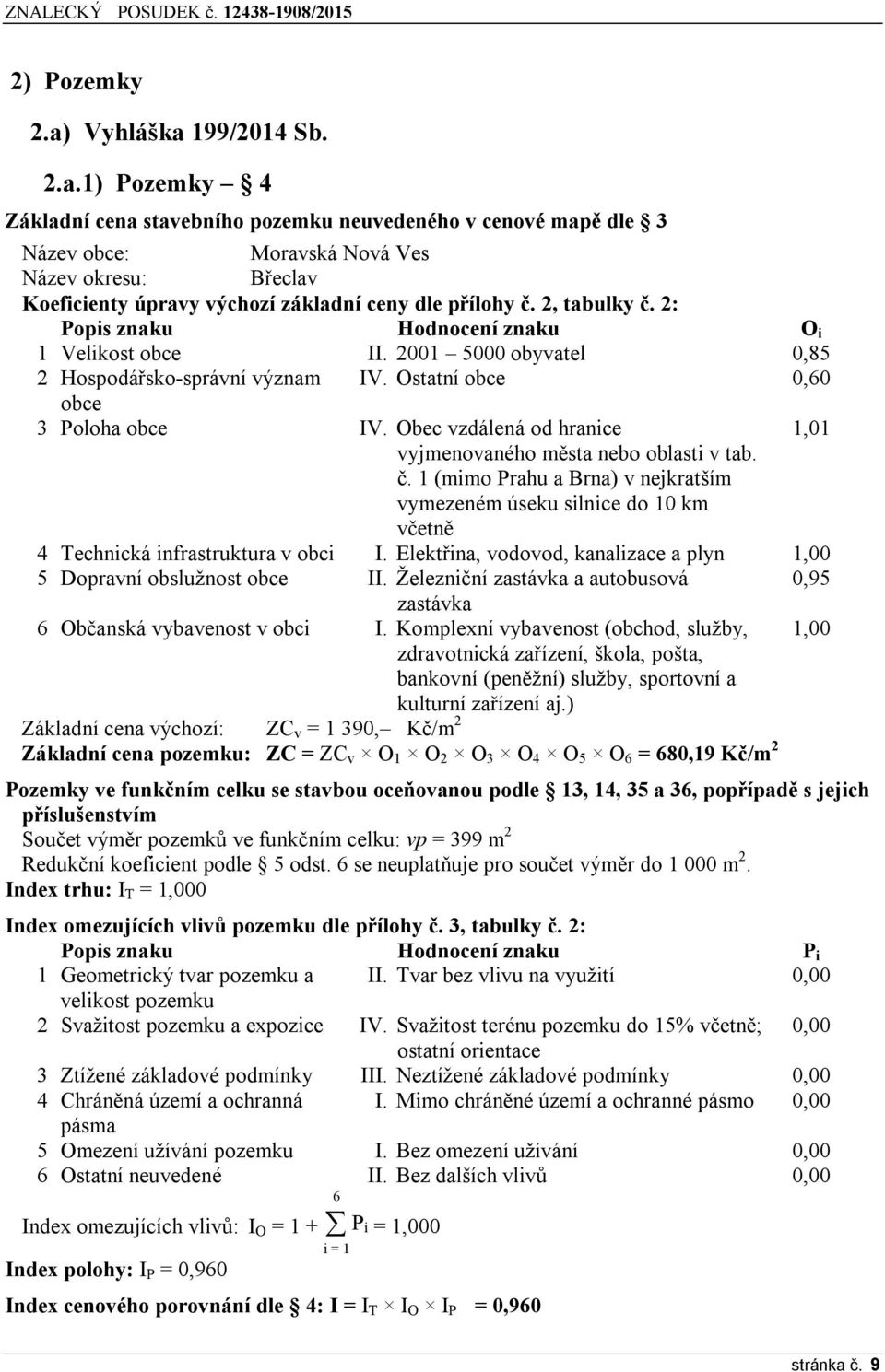 Obec vzdálená od hranice 1,01 vyjmenovaného města nebo oblasti v tab. č. 1 (mimo Prahu a Brna) v nejkratším vymezeném úseku silnice do 10 km včetně 4 Technická infrastruktura v obci I.