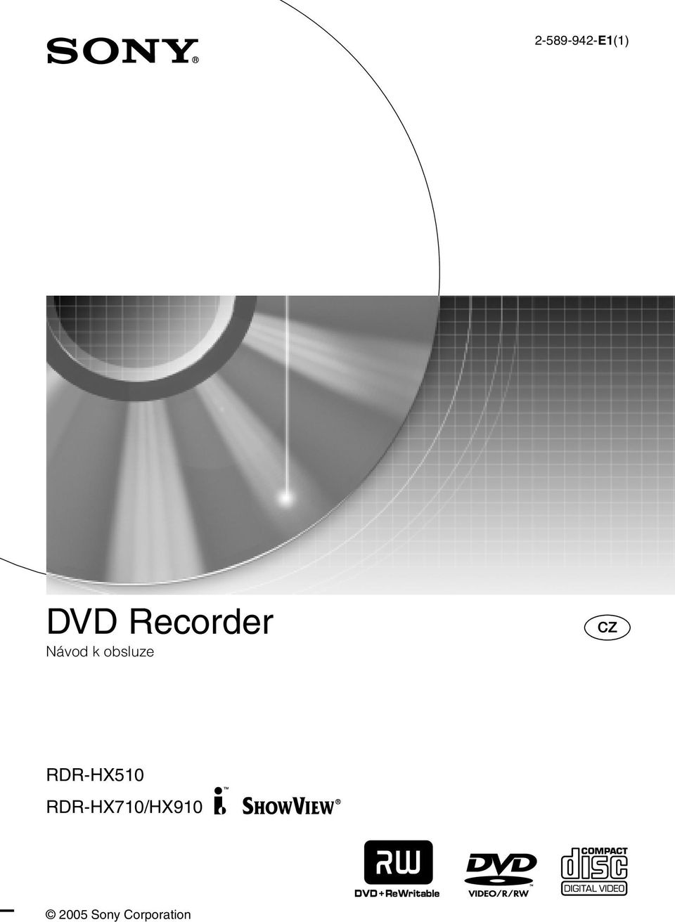 obsluze RDR-HX510
